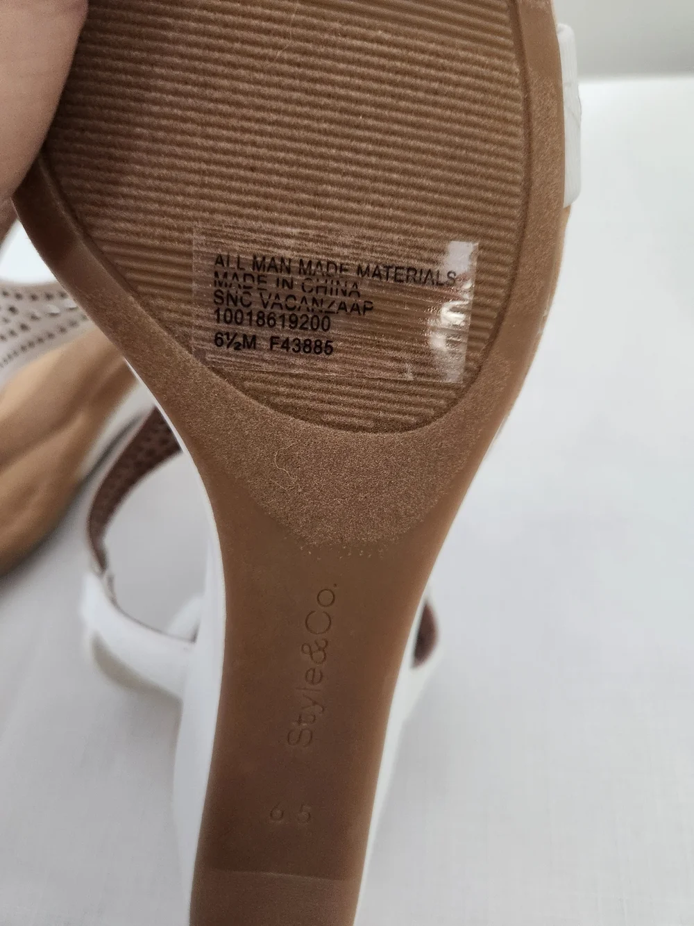 Style & Co. Vacanzaa White Wedge Sandals-size 6.5